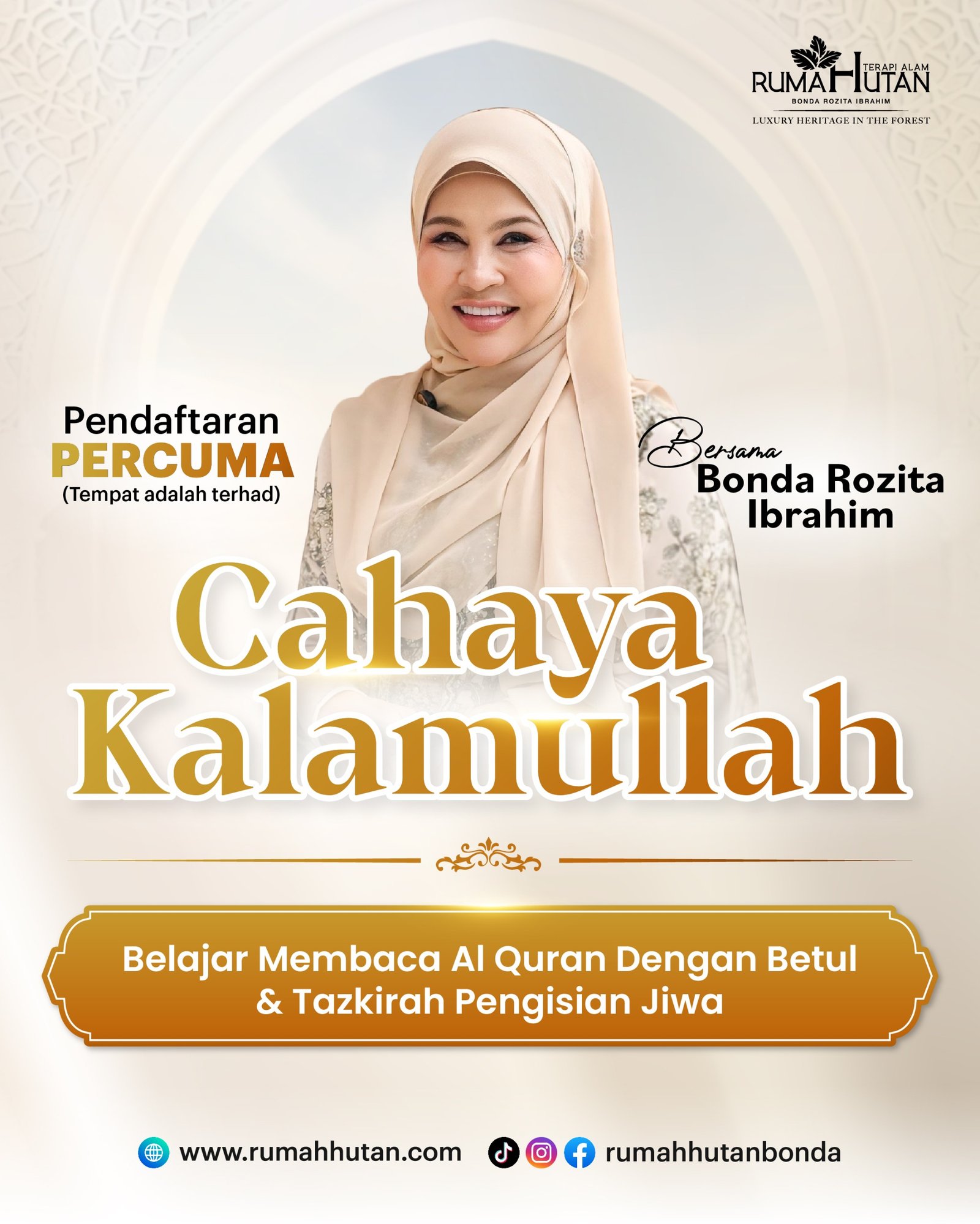Bonda Rozita Ibrahim, penganjur program Cahaya Kalamullah
